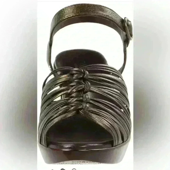 Cordani Calzature Women’s Brown Bronze Leather Strappy Wedge Sandals 41 US 9.5‎ - Picture 2 of 10
